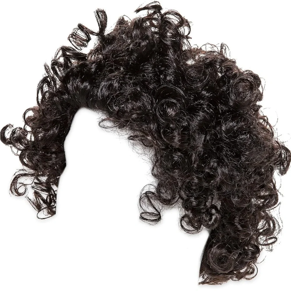 Disney Encanto Black Wig with Orange Butterfly and Green Glasses